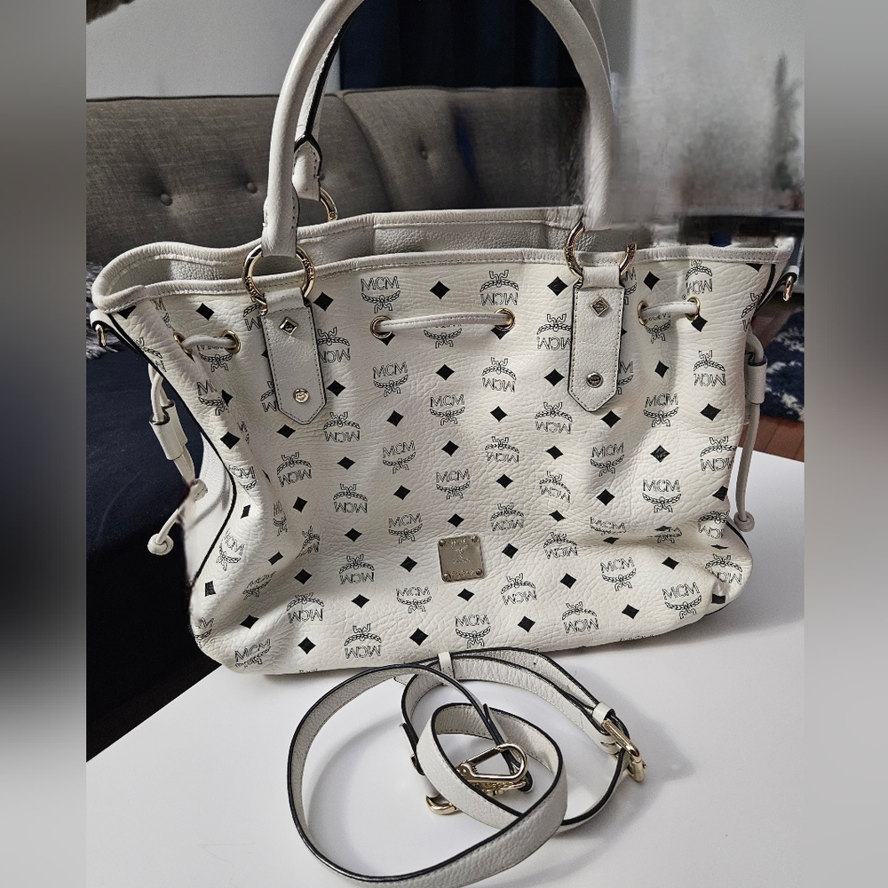 MCM White Leather Bag - Picture 3 of 16